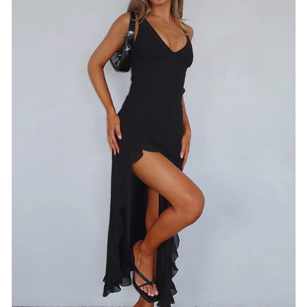 White Fox Boutique Black High Low Dress